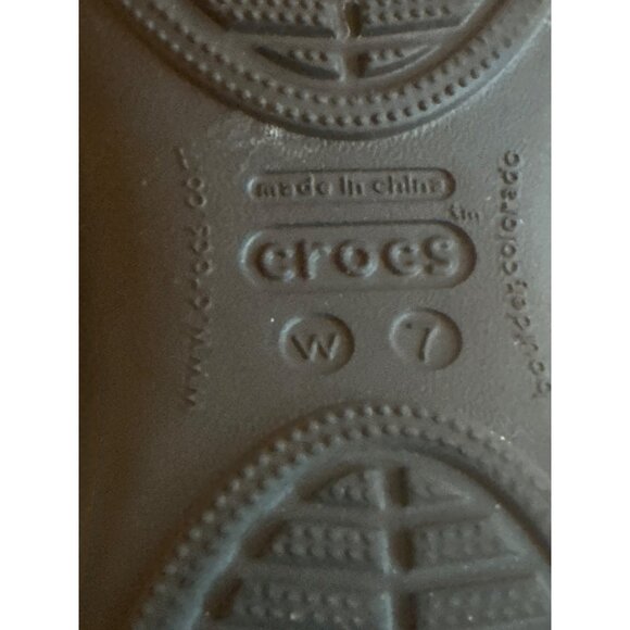 Crocs Kadee Black Lightweight Laser Cut Flat Slingback Comfort Shoes Size 7 - Picture 5 of 5